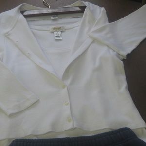 ✨ Talbots 3/4 Sleeve Cardigan / Sleeveless Shell